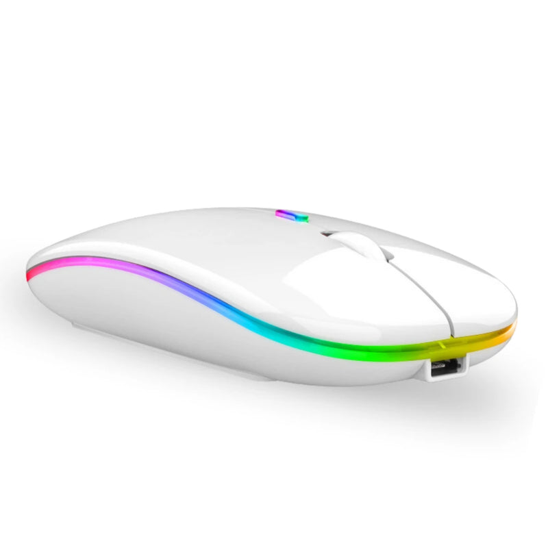 Mouse Sem Fio Recarregável Wireless Led Rgb 2.4 Ghz