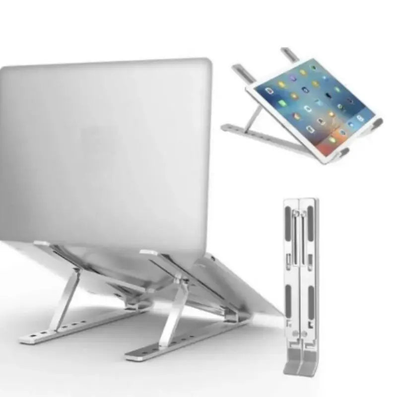 Suporte De Alumínio Regulável Para Notebook, Macbook e Tablets - Escritório