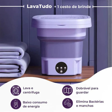 Mini Lava roupas portátil 8 Lt - Turbo Clean centrifuga Lavagem rápida pequenas peças